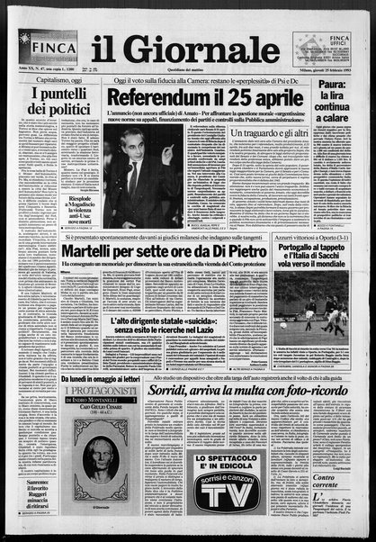 Il giornale : quotidiano del mattino